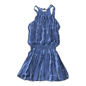Sofia Made In Italy Sleeveless Blouson Mini Dress Blue Tie Dye Size Small